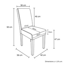 Load image into Gallery viewer, 2x Wooden Frame Brown Leatherette Dining Chairs with Solid Pine Legs