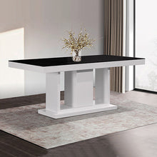 Load image into Gallery viewer, Dining Table in Rectangular Shape High Glossy MDF Wooden Base Combination of Black & White Colour