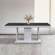 Load image into Gallery viewer, Dining Table in Rectangular Shape High Glossy MDF Wooden Base Combination of Black & White Colour