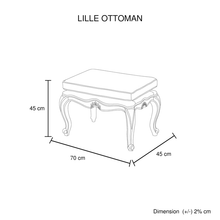 Load image into Gallery viewer, Ottoman Linen Fabric Beige Oak Wood White Washed Finish