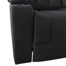 Load image into Gallery viewer, Electric Recliner Stylish Rhino Fabric Black Couch 3 Seater Lounge with LED Features