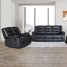 Load image into Gallery viewer, 3+2 Seater Recliner Sofa In Faux Leather Lounge Couch in Black