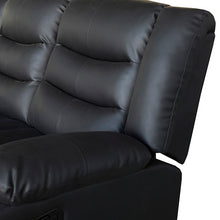 Load image into Gallery viewer, 3+2 Seater Recliner Sofa In Faux Leather Lounge Couch in Black
