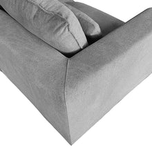 Load image into Gallery viewer, 6 Seater Cloud Sectional Sofa in Belfast Fabric Grey Living Room Couch with Ottoman