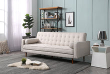 Load image into Gallery viewer, Sofa Bed 3 Seater Button Tufted Lounge Set for Living Room Couch in Fabric Beige Colour
