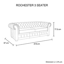 Load image into Gallery viewer, 3 Seater Genuine Leather Upholstery Deep Quilting Pocket Spring Button Studding Sofa Lounge Set for Living Room Couch In Brown Colour