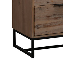 Load image into Gallery viewer, Tallboy with 4 Storage Drawers Assembled Solid Acacia Wooden Construction in Tea Colour
