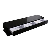 Load image into Gallery viewer, TV Cabinet with 3 Storage Drawers With High Glossy Assembled Entertainment Unit in Black colour