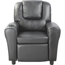 Load image into Gallery viewer, PU Leather Kids Recliner with Drink Holder