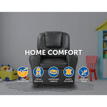Load image into Gallery viewer, PU Leather Kids Recliner with Drink Holder