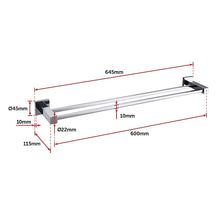 Load image into Gallery viewer, Double Classic Chrome Towel Bar Rail Bathroom