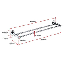 Load image into Gallery viewer, Double Classic Chrome Towel Bar Rail Bathroom