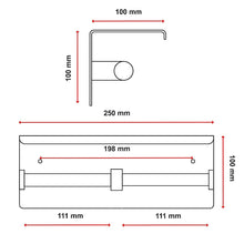 Load image into Gallery viewer, Stainless Steel Double Toilet Paper Holder Towel Roll Tissue Rack Storage Shelf