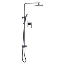 Load image into Gallery viewer, WELS 8" Rain Shower Head Set Square Dual Heads Faucet High Pressure With Mixer