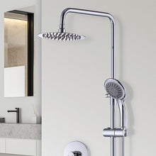 Load image into Gallery viewer, WELS 8" Rain Shower Head Set Rounded Dual Heads Faucet High Pressure Hand Held