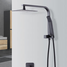 Load image into Gallery viewer, WELS 8" Rain Shower Head Set Square Dual Heads Faucet High Pressure Hand Held