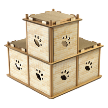 Load image into Gallery viewer, Cat Cardboard House Tree Tower Condo Scratcher Pet Post Pad Mat Furniture