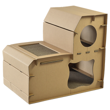 Load image into Gallery viewer, Cat Cardboard House Tree Tower Condo Scratcher Pet Post Pad Mat Furniture