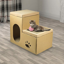 Load image into Gallery viewer, Cat Cardboard House Tree Tower Condo Scratcher Pet Post Pad Mat Furniture