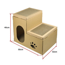 Load image into Gallery viewer, Cat Cardboard House Tree Tower Condo Scratcher Pet Post Pad Mat Furniture