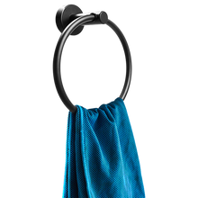 Load image into Gallery viewer, Classic Towel Bar Rail Ring Electroplated Matte Black Finish