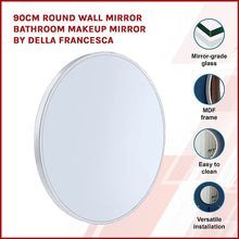 Load image into Gallery viewer, 90cm Round Wall Mirror Bathroom Makeup Mirror by Della Francesca