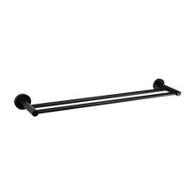 Load image into Gallery viewer, Double Classic Towel Bar Rail Bathroom Matte Black Finish