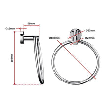 Load image into Gallery viewer, Classic Chrome Towel Bar Rail Ring Bathroom