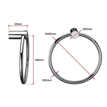 Load image into Gallery viewer, Towel Ring Rail Grade 304 Stainless Steel 18cm
