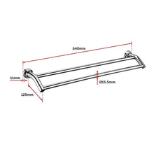 Load image into Gallery viewer, Double Classic Chrome Towel Bar Rail Bathroom