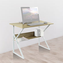 Load image into Gallery viewer, Wood & Metal Computer Desk with Shelf Home Office Furniture
