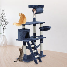 Load image into Gallery viewer, 140cm Cat Tree Scratching Post Scratcher Tower Condo House Furniture Wood