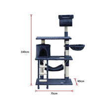 Load image into Gallery viewer, 140cm Cat Tree Scratching Post Scratcher Tower Condo House Furniture Wood