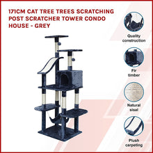 Load image into Gallery viewer, 171cm Cat Tree Trees Scratching Post Scratcher Tower Condo House - Grey