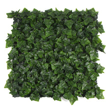Load image into Gallery viewer, Variegated Boston Ivy Leaf Screen Green Wall Panel UV Resistant 1m X 1m (Solid Backing)