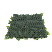 Load image into Gallery viewer, Variegated Boston Ivy Leaf Screen Green Wall Panel UV Resistant 1m X 1m (Solid Backing)