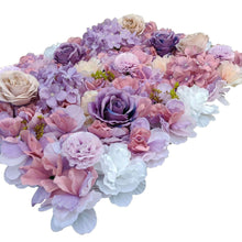 Load image into Gallery viewer, Artificial Flower Wall Backdrop Panel 40cm X 60cm Mixed Pink & White Flowers
