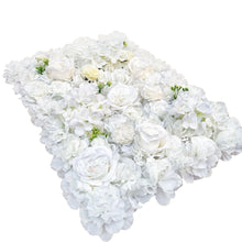 Load image into Gallery viewer, Artificial Flower Wall Backdrop Panel 40cm X 60cm Mixed Whites