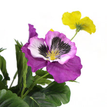 Load image into Gallery viewer, Mixed Pink And Yellow Flowering Potted Artificial Pansy Plants 25cm
