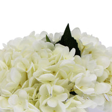 Load image into Gallery viewer, Premium Faux Hydrangea With Glass Vase (Artificial Flowering White Hydrangea) 23cm