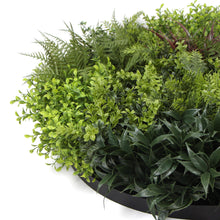 Load image into Gallery viewer, Slimline Artificial Green Wall Disc Art 80cm Green Field UV Resistant (Black)