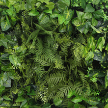 Load image into Gallery viewer, Slimline Artificial Green Wall Disc Art 80cm Mixed Green Fern & Ivy (Modern Black)