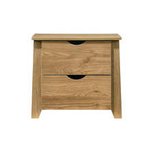 Load image into Gallery viewer, Mica Wooden Bedside Table with 2 Drawers
