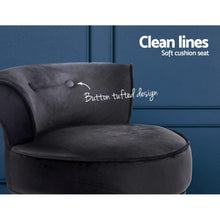 Load image into Gallery viewer, Velvet Vanity Dressing Table Stool or Makeup / Bedroom Accent Chair-Dressing Table Stool-The White Mall