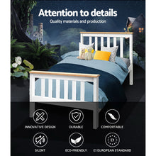 Load image into Gallery viewer, Artiss Single Wooden Bed Frame Bedroom Furniture Kids