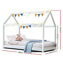 Load image into Gallery viewer, White 4 Poster Artiss Wooden Bed Frame Single-Furniture-The White Mall