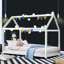 Load image into Gallery viewer, White 4 Poster Artiss Wooden Bed Frame Single-Furniture-The White Mall