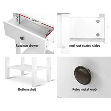 Load image into Gallery viewer, White Classic Hamptons Bedside Table or Side, Console Table-Furniture-The White Mall