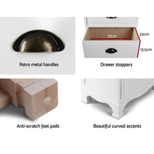 Load image into Gallery viewer, White Hamptons Style 4 Drawer Bedside Table, Side Table or Console Table-Furniture-The White Mall