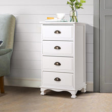 Load image into Gallery viewer, White Hamptons Style 4 Drawer Bedside Table, Side Table or Console Table-Furniture-The White Mall